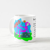 《星座》乙女座の(占星術の)十二宮図の印のマグ コーヒーマグカップ (正面左)