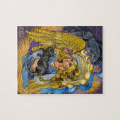 《星座》乙女座の(占星術の)十二宮図の印 ジグソーパズル (横)