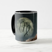 《星座》乙女座の(占星術の)十二宮図の記号 マグカップ (正面左)