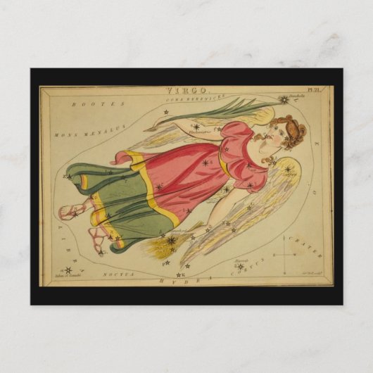 《星座》乙女座はがき ポストカード (正面)