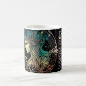 《星座》乙女座をテーマにした栄養価 コーヒーマグカップ (中央)