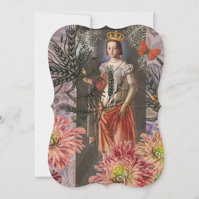 《星座》乙女座ウーマンポートレートアンティークカラフルリッチ (正面)