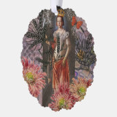 《星座》乙女座ウーマンポートレートアンティークカラフルリッチ オーナメントカード (左)