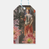 《星座》乙女座ウーマンポートレートアンティークカラフルリッチ ギフトタグ (裏面)