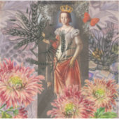 《星座》乙女座ウーマンポートレートアンティークカラフルリッチ シール (正面)