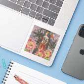 《星座》乙女座ウーマンポートレートアンティークカラフルリッチ シール (ノートパソコンとiPhone)