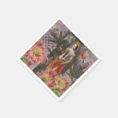 《星座》乙女座ウーマンポートレートアンティークカラフルリッチ スタンダードカクテルナプキン (角)