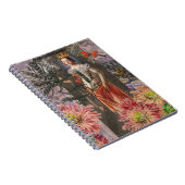 《星座》乙女座ウーマンポートレートアンティークカラフルリッチ ノートブック (右側)