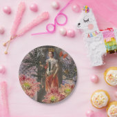 《星座》乙女座ウーマンポートレートアンティークカラフルリッチ ペーパープレート (パーティー)