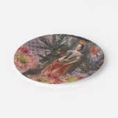 《星座》乙女座ウーマンポートレートアンティークカラフルリッチ ペーパープレート (アングル)