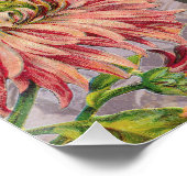 《星座》乙女座ウーマンポートレートアンティークカラフルリッチ ポスター (コーナー)