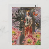 《星座》乙女座ウーマンポートレートアンティークカラフルリッチ ポストカード (正面/裏面)