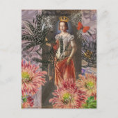 《星座》乙女座ウーマンポートレートアンティークカラフルリッチ ポストカード (正面)