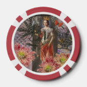 《星座》乙女座ウーマンポートレートアンティークカラフルリッチ ポーカーチップ (裏面)