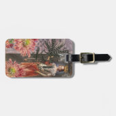 《星座》乙女座ウーマンポートレートアンティークカラフルリッチ ラゲッジタグ (正面横)