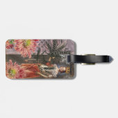 《星座》乙女座ウーマンポートレートアンティークカラフルリッチ ラゲッジタグ (裏面横)