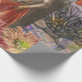 《星座》乙女座ウーマンポートレートアンティークカラフルリッチ ラッピングペーパー (角)