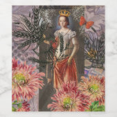 《星座》乙女座ウーマンポートレートアンティークカラフルリッチ ワインラベル (シングルラベル)