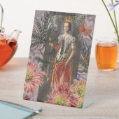 《星座》乙女座ウーマンポートレートアンティークカラフルリッチ 台座サイン (インサイチュ)