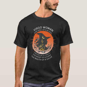 《星座》乙女座ウーマン〔占星術の〕十二宮図- Soul Of A Witch Mouth Of A Tシャツ