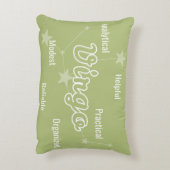 《星座》乙女座オリーブグリーン星占い〔占星術の〕十二宮図徴候の特徴 アクセントクッション (裏面(縦))