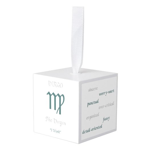 《星座》乙女座オーナメント キューブオーナメント (正面アングル)