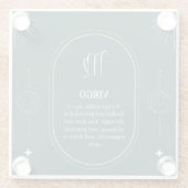 《星座》乙女座カスタマイズ名12シンボルや象徴の〔占星術の〕十二宮図 ガラスコースター (裏面)