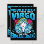 《星座》乙女座カッコいい贈り物、恋人贈り物 |パーフェクトギフトアイディア 招待状 (正面/裏面)