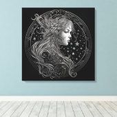 《星座》乙女座キャンバスアート キャンバスプリント (インサイチュ (ウッドフロア))