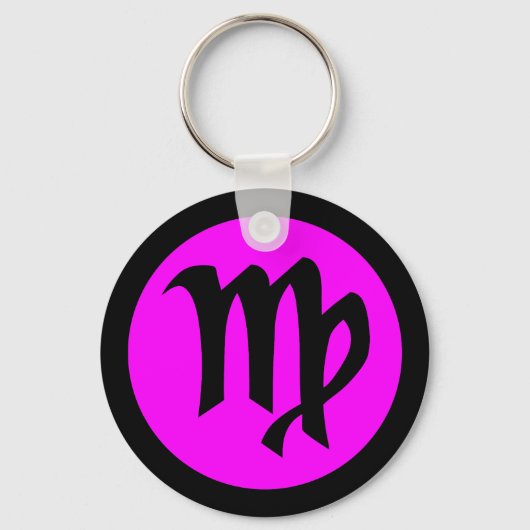 《星座》乙女座キーチェーン基本ラウンド キーホルダー (正面)