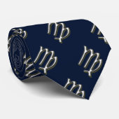 《星座》乙女座クロム記号 ネクタイ (ロール)