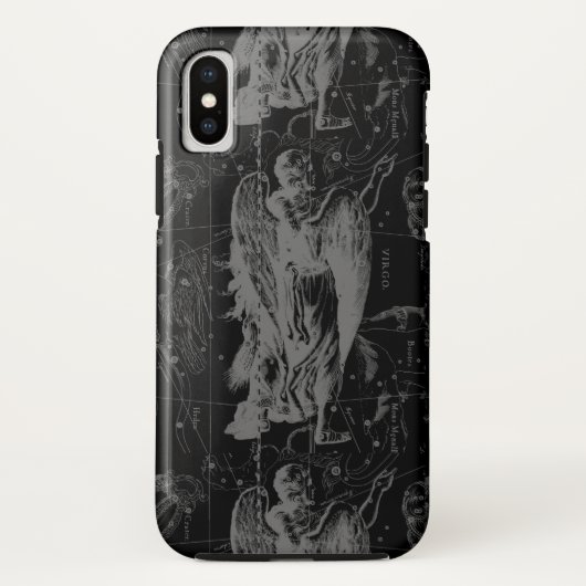 《星座》乙女座コンステレーション〔占星術の〕十二宮図マップHevelius 1690 Case-Mate iPhoneケース (裏面)