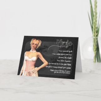 《星座》乙女座ゴシック〔占星術の〕十二宮図誕生日カード カード