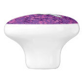 《星座》乙女座サインピンク明るい赤紫色デジタルカモフラージュスタイル セラミックノブ (側面)