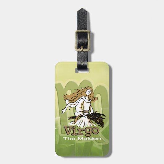 《星座》乙女座ザメイドアース占星術IDラゲージタグ ラゲッジタグ (正面縦)