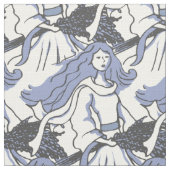 《星座》乙女座ザメイド〔占星術の〕十二宮図アートパターン生地 ファブリック (クローズアップ)