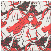 《星座》乙女座ザメイド〔占星術の〕十二宮図アートパターン生地 ファブリック (クローズアップ)