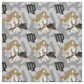 《星座》乙女座ザメイド〔占星術の〕十二宮図アートパターン生地 ファブリック (見本)