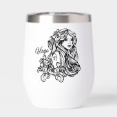 《星座》乙女座ザヴァージン〔占星術の〕十二宮図ガラス (背面)