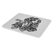 《星座》乙女座ザヴァージン〔占星術の〕十二宮図ガラス カッティングボード (角)