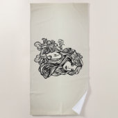 《星座》乙女座ザヴァージン〔占星術の〕十二宮図ゴールデン ビーチタオル (正面)