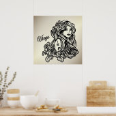 《星座》乙女座ザヴァージン〔占星術の〕十二宮図ゴールデン ポスター (キッチン)