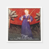 《星座》乙女座ザヴァージン〔占星術の〕十二宮図サインバースデーパーティー スタンダードカクテルナプキン (正面)