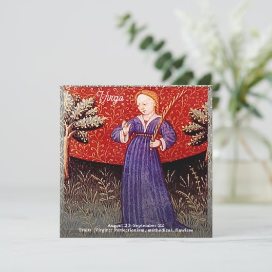 《星座》乙女座ザヴァージン〔占星術の〕十二宮図サインバースデーパーティー 招待状 (スタンド正面)