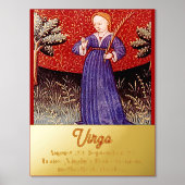 《星座》乙女座ザヴァージン〔占星術の〕十二宮図サインバースデーパーティー 箔ポスター (正面)