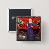 《星座》乙女座ザヴァージン〔占星術の〕十二宮図サインバースデーパーティー 缶バッジ (正面&裏面)