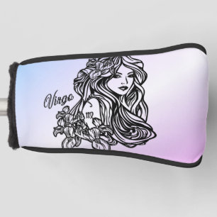 《星座》乙女座ザヴァージン〔占星術の〕十二宮図パープル ゴルフヘッドカバー