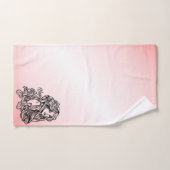 《星座》乙女座ザヴァージン〔占星術の〕十二宮図ピンク バスタオルセット (ハンドタオル)