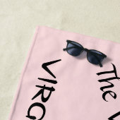 《星座》乙女座ザヴァージン〔占星術の〕十二宮図ピンク ビーチタオル (インサイチュ)