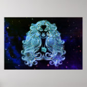 《星座》乙女座ザヴァージン〔占星術の〕十二宮図ポスター ポスター (正面)